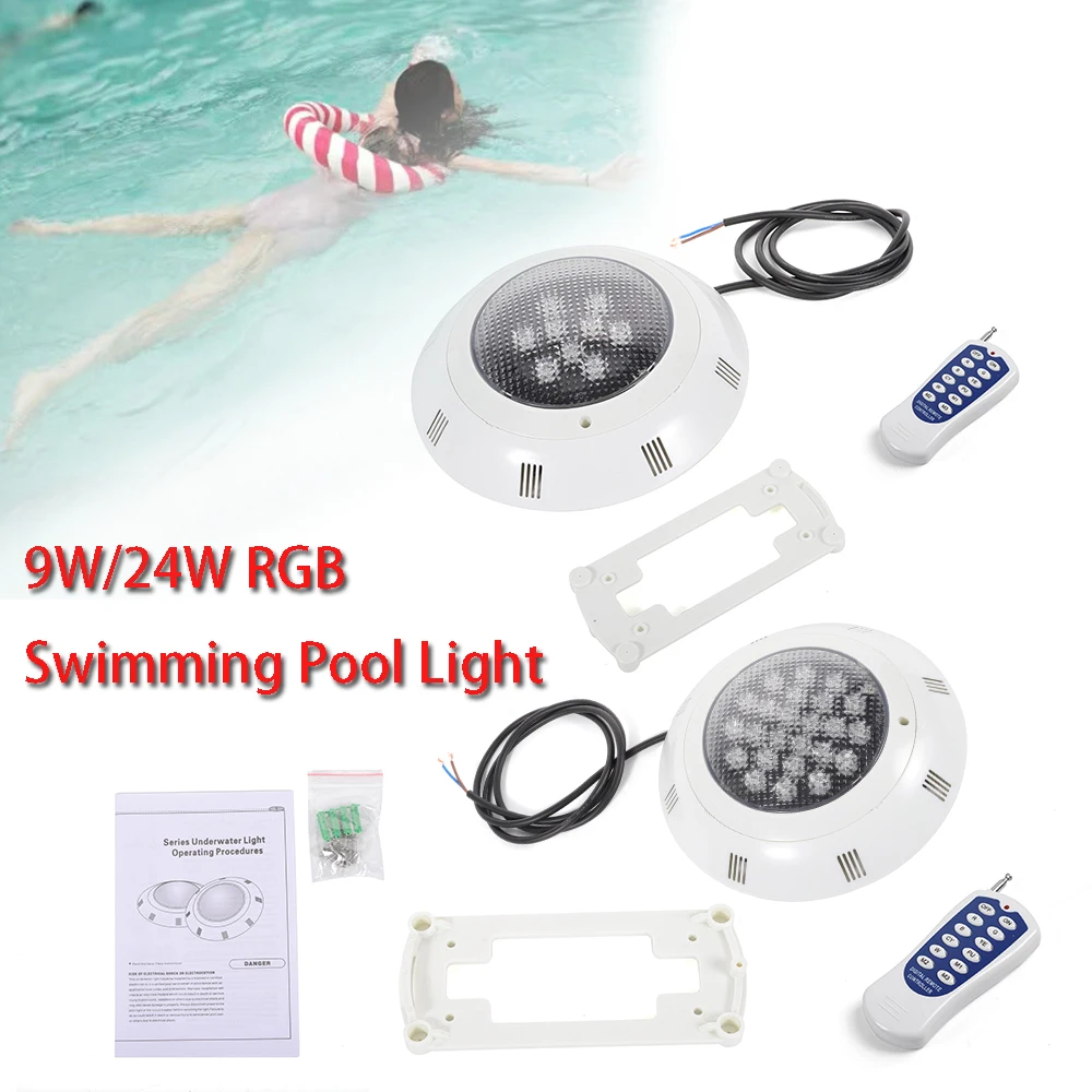 Energy-Efficient 12V Pool Lights with Waterproof Design, 7 Colors, 11 Lighting Modes, and High-Brightness LEDs for Poolside