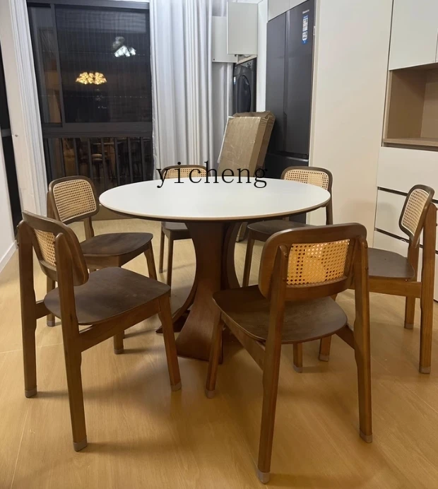 

Solid Wood Dining Chair Home Leisure Simple Coffee Restaurant Vintage Backrest Dining Table Chair