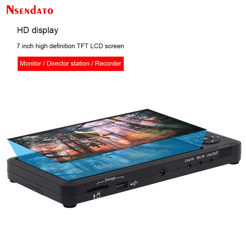 UR500 UR500A HDMI مسجل فيديو مستقل المنظار 4K للتحويل PIP POP PMP كاميرا فيديو صندوق التقاط الصوت والفيديو مع شاشة 7 بوصة للتلفزيون