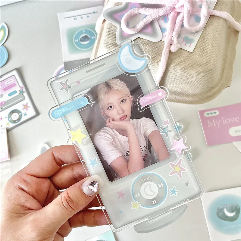 

Kawaii Acrylic Idol Kpop Photo Card Holder Book 3 Inch Photo Album Protective Display Photocard Protective School Stationery