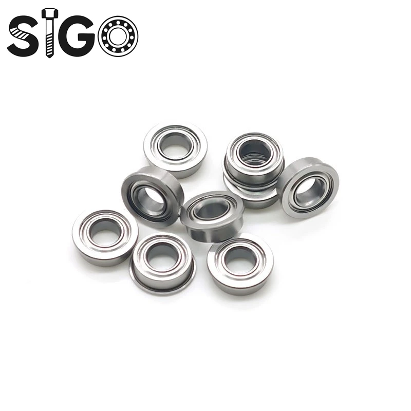 10PCS MF84ZZ 4x8x3mm Flange Ball Bearing  ABEC-7  Double Shielded Miniature Flanged