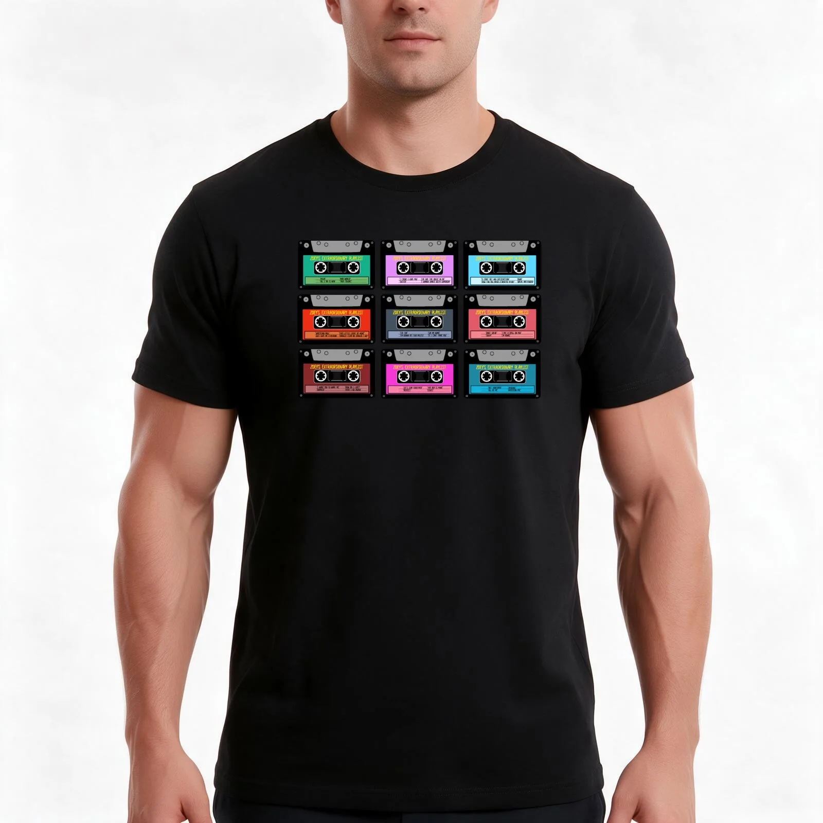 zoey's extraordinary playlist + heart songs T-Shirt, Summer Casual Cotton Tee, Oversized Streetwear Tops, Vintage Graphic Print