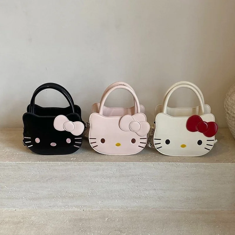 

Новая милая мультяшная сумка Sanrio Hello Kitty, модная простая сумка-мессенджер, уличная портативная сумка для девочек и женщин, праздничный подарок