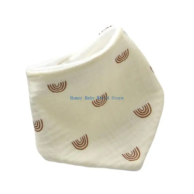 

B2QD Baby Teething Bib Comfortable Drooling Bib Infants Saliva Towel Cotton Burping Cloth for Newborns Feeding & Nursing