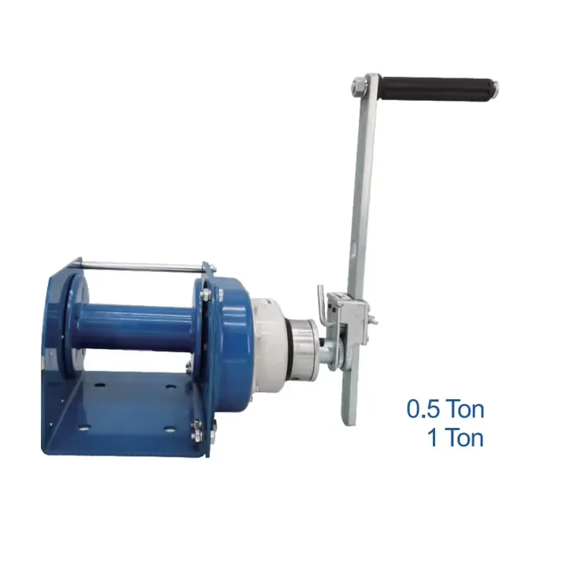 Manual Hand Winch 0.5T 1T 2T 3T Heavy Duty Brake Wire Rope Hoist 40m Lifting Tool for Construction Industrial Use Portable