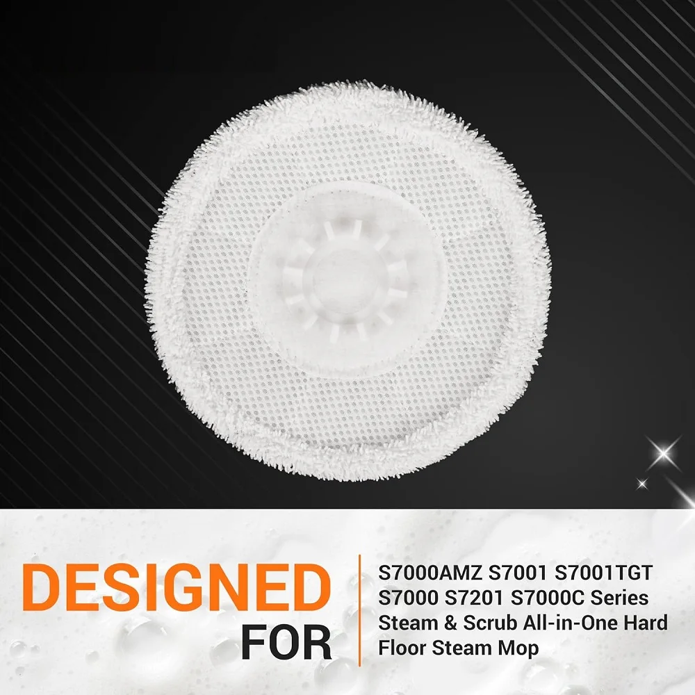 S7000 Steam Mop Pads Compatible with Shark S7000AMZ S7001 S7001TGT S7000 Series Steam & Scrub All-in-one Steam Mop Pack of 4