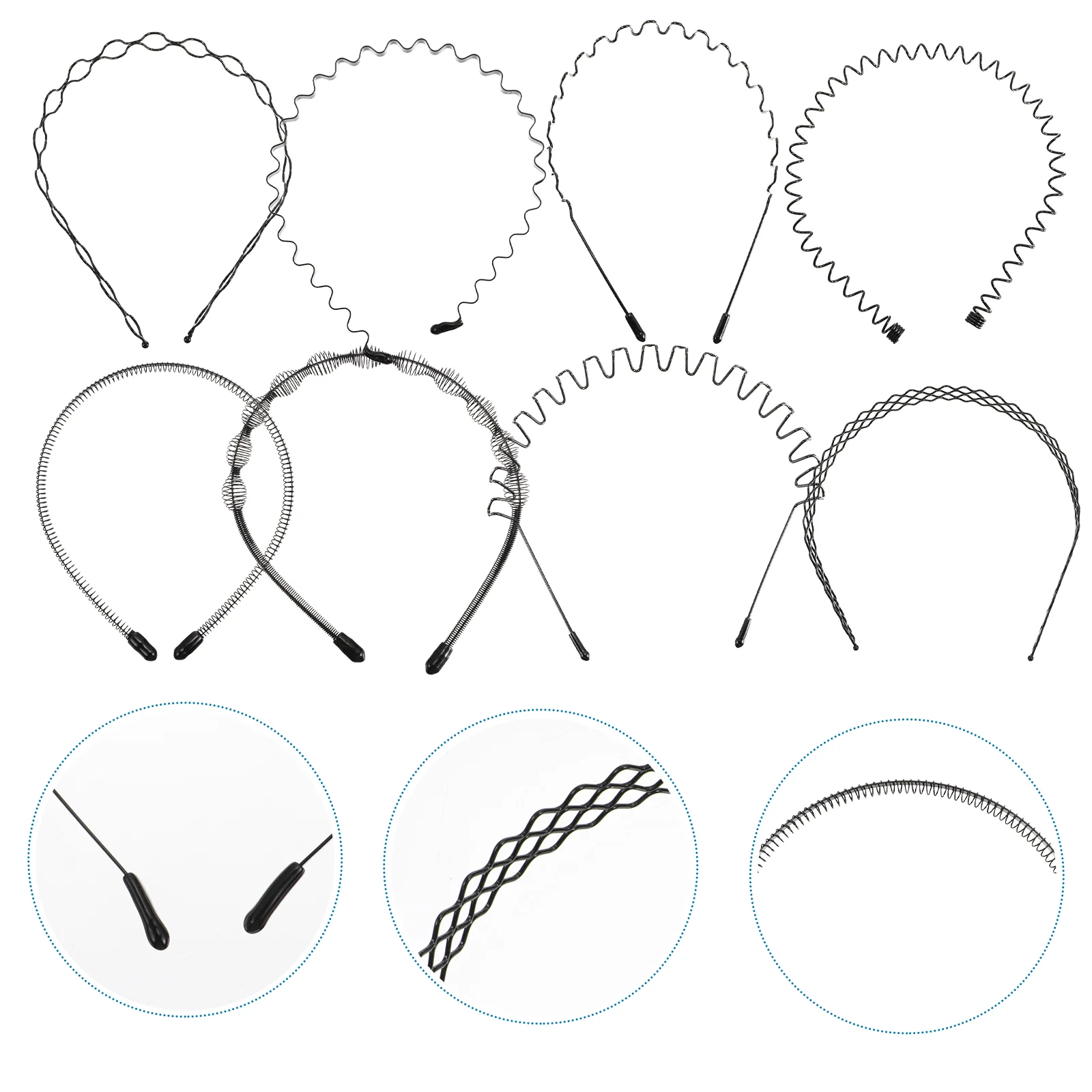 

12 Pcs Fashion Invisible Wave Hairpin Child Bands Flexible Comb Alloy Mens Combs for Boy Hoops