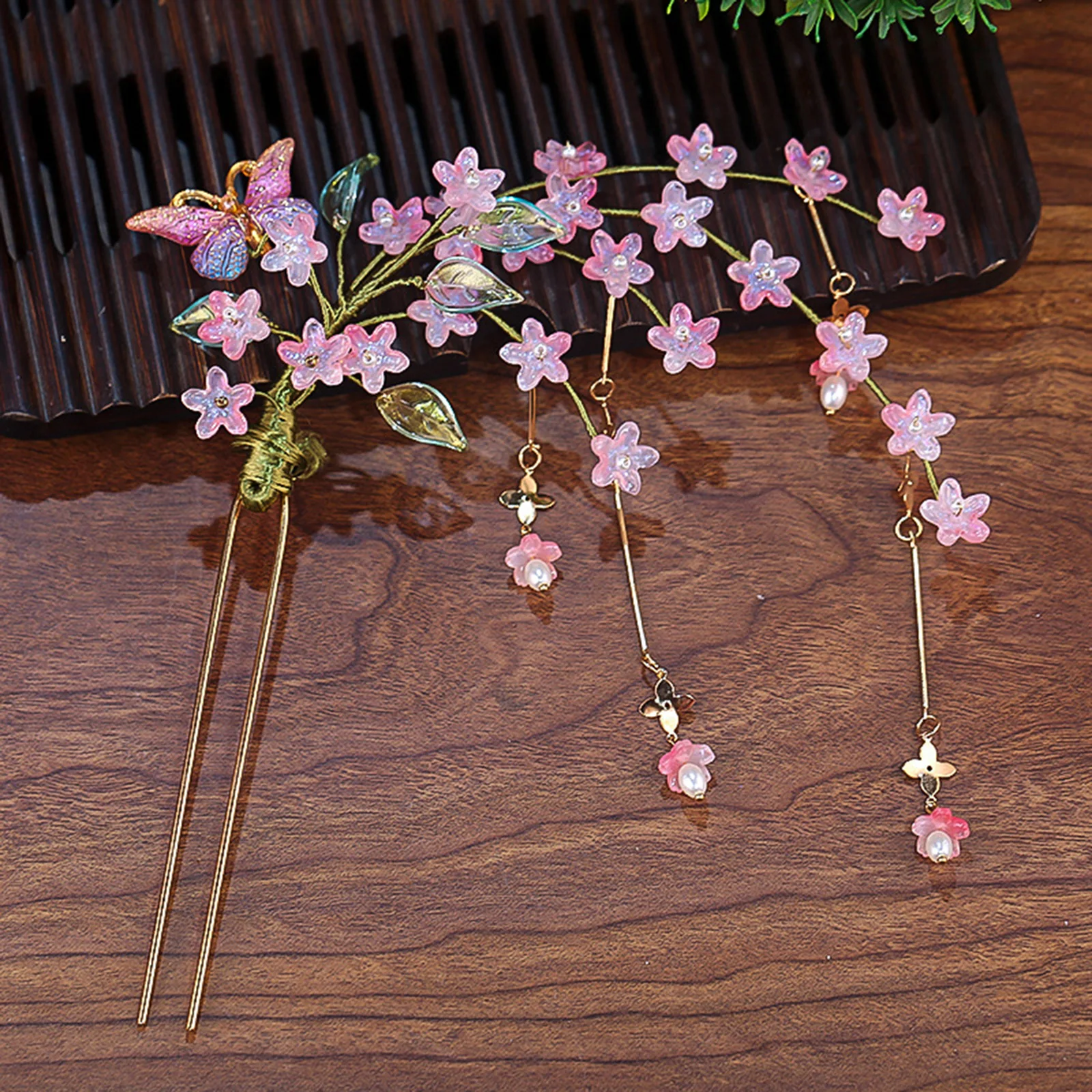 

Ancient Chinese Hairpins Clips Flower Headpieces for Women Hanfu Dress Hair Forks Sticks Step Shake Hair Jewelry Accessories