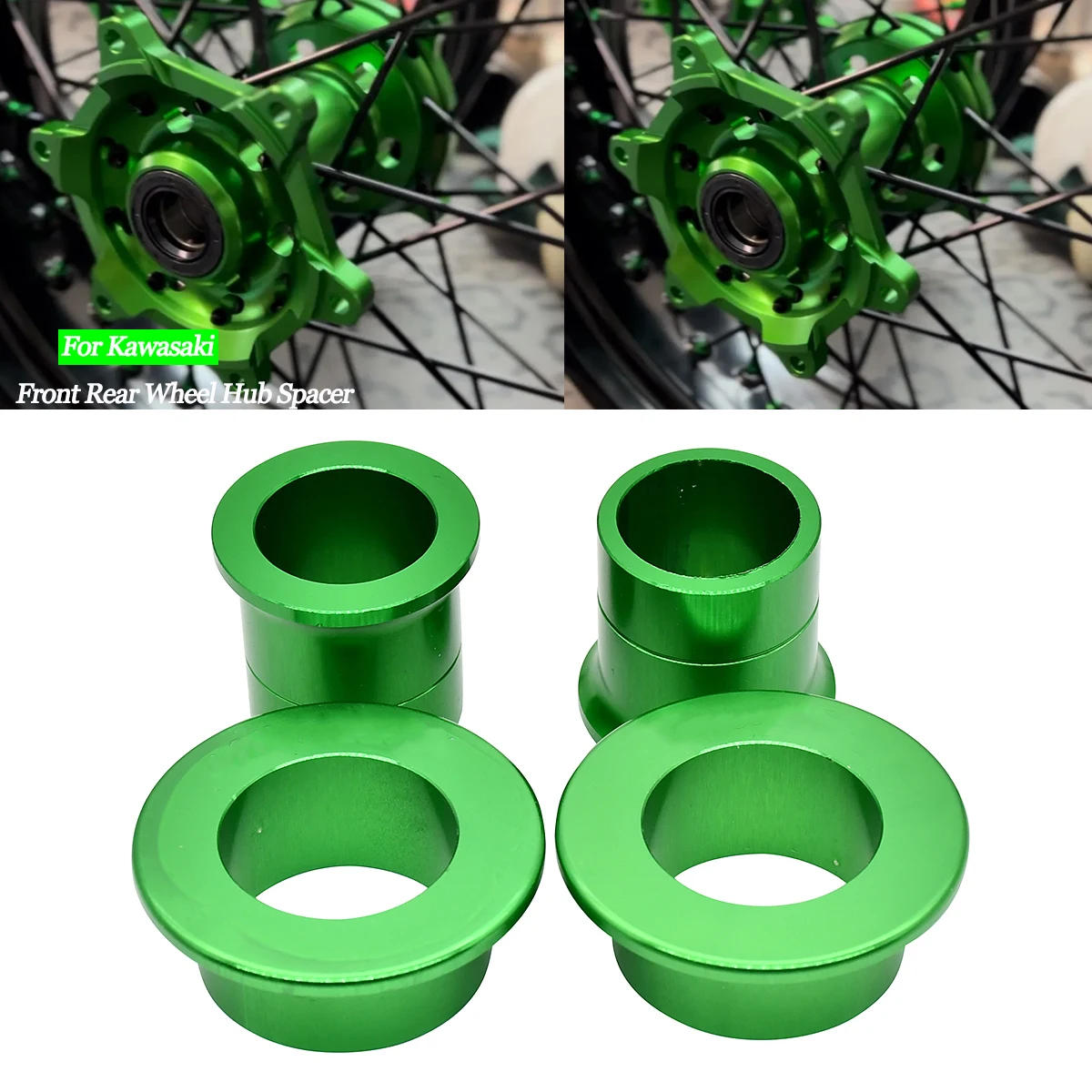 CNC Front Rear Wheel Hub Spacer For Kawasaki KX450F KX250F KX125 KX250 KLX450R KXF 250 450 KX 250 250F 450F KLX 450R 2006-2020