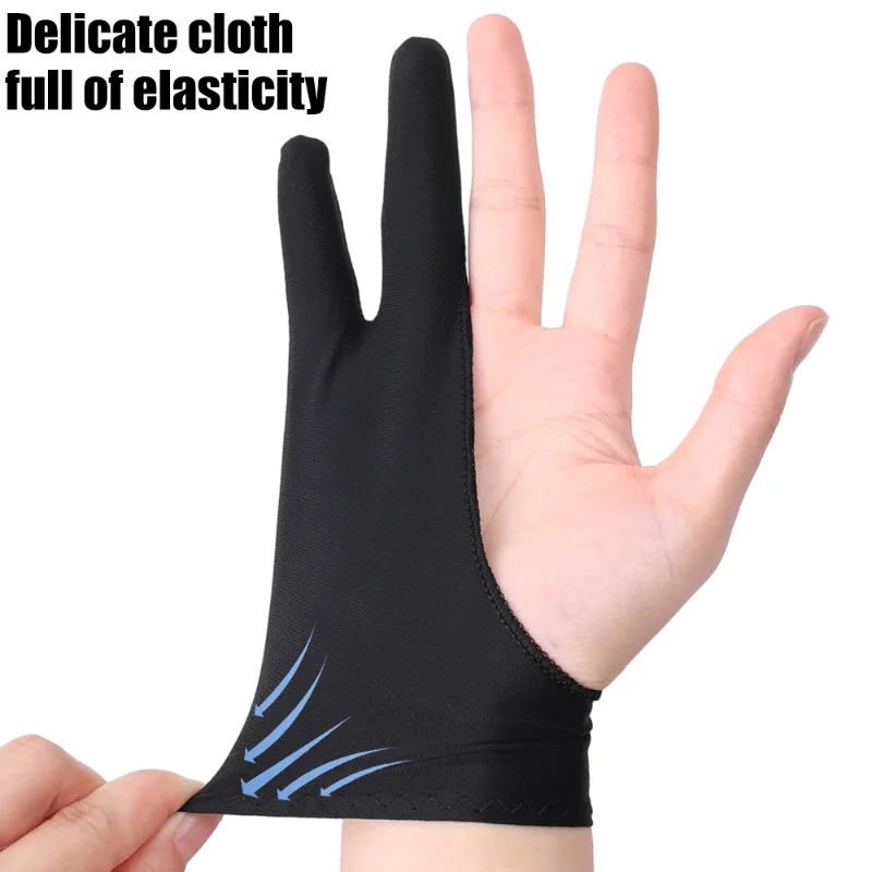 Drawing Glove Anti-touch Two-Fingers Gloves for IPad Graphics Drawing Tablet Sketch Artist Smudge Guard Painting Gloves