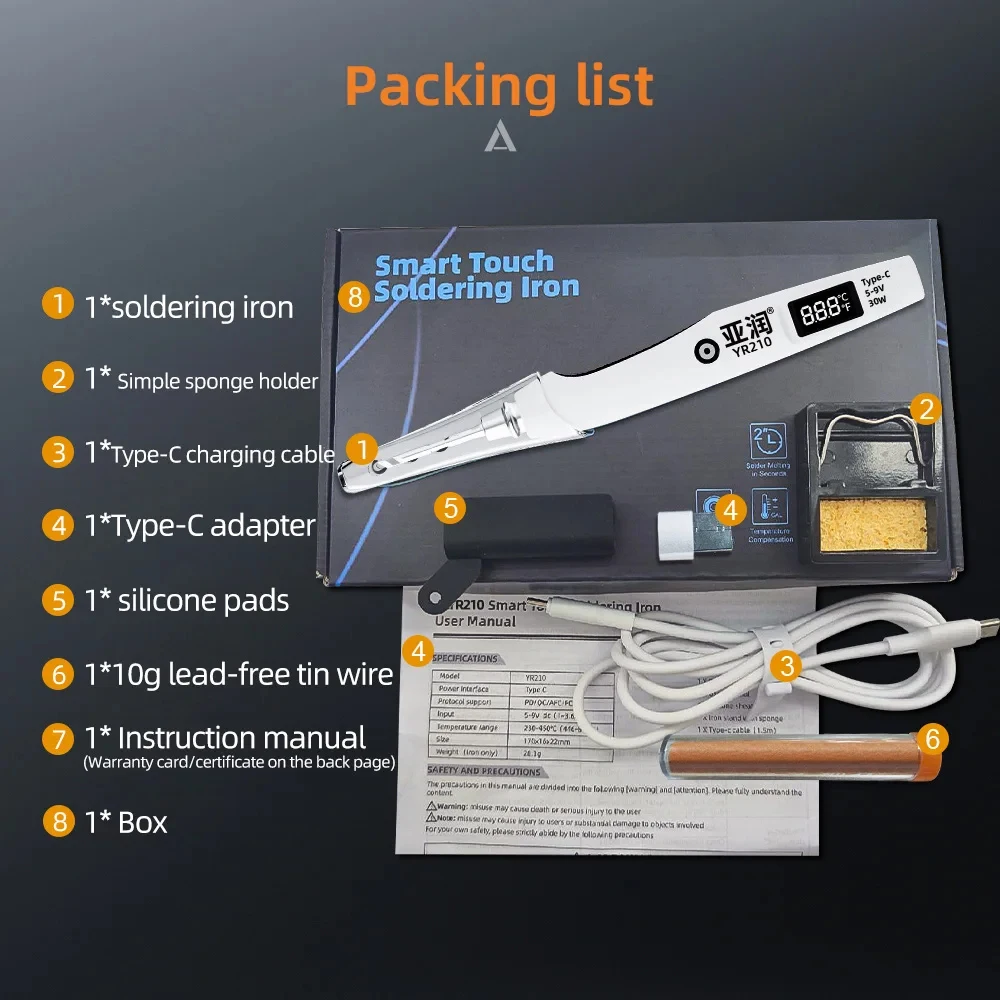 

YARUN YR210 series USB portable soldering ironsmall mini welding pen household Electric ironsoldering Electric tool