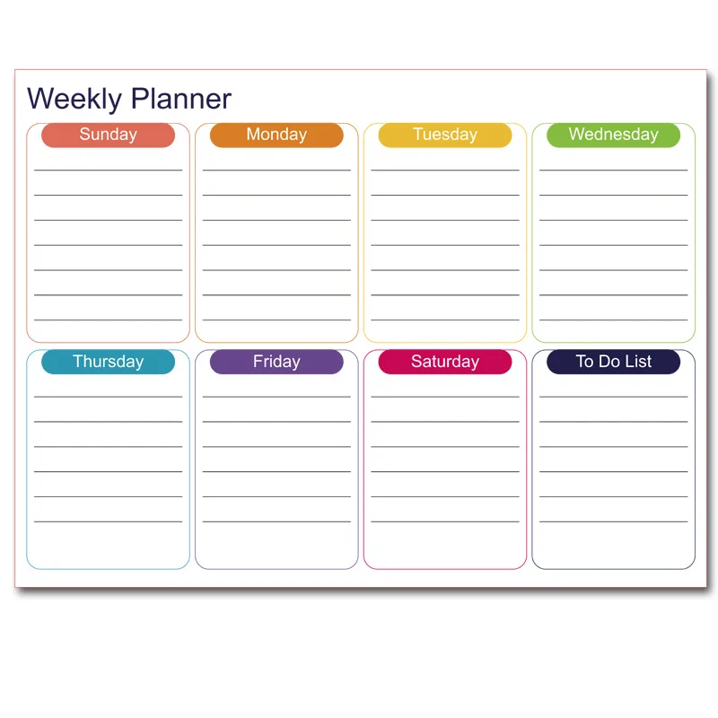 Magnetic Refrigerator Housework Message Stickers Planning Table Monthly Calendar Menu Daily Affairs Notes Whiteboard Set