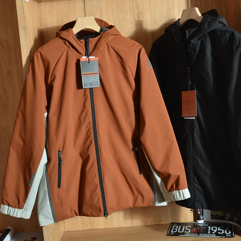 

Men's Outdoor Mountain Series Cotton Jaet Hooded Thiened Lightweight Faionable Autumn Winter Warm Sli Coat