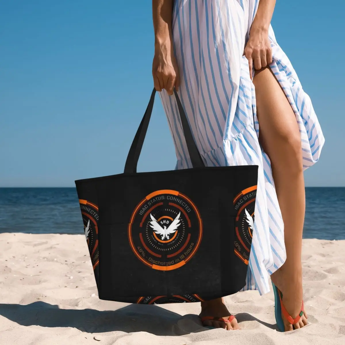 The Division 2 Shd Strategic Homeland Division Beach Tote Bag Sport Gym Yoga Duffle Large Tote Bag Women Travel Bag Fitness bag