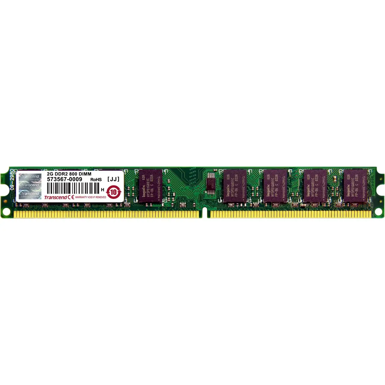 

TS256MLQ64V8U RAM Memory Module, 2 GB, 800 MHz, PC2-6400, DDR2 DIMM, Desktop DIMM