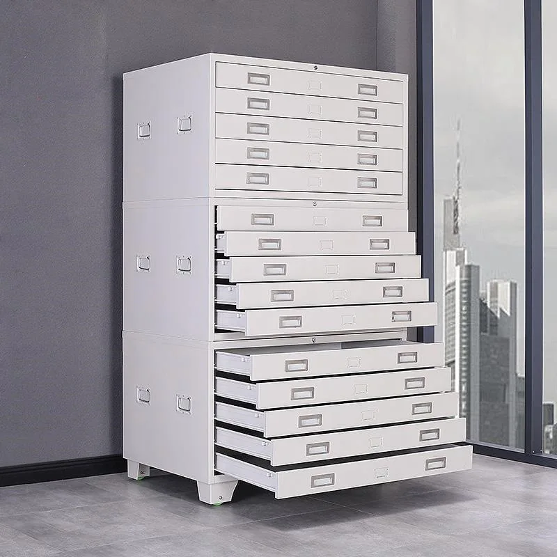 A1 DrawerBottom Drawing Cabinet Map Cabinet Filin Drawing Calligraphy and Painting Storage Cabinet Dust-proof