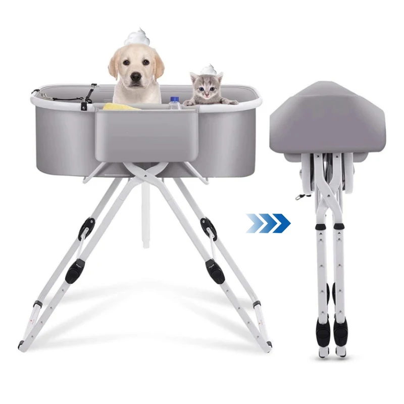 Portable Pet Bathtub Foldable Elevated Small Medium Dog Bath Tubs for Bathing Shower Grooming Dog Washing Pool for mascotas