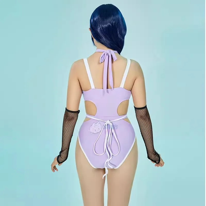 Anime Cosplay Hyūga Hinata summer swimwear Purely Handmade and Tailor-made Coat Costume beach party Cosplay Comic Con Costume