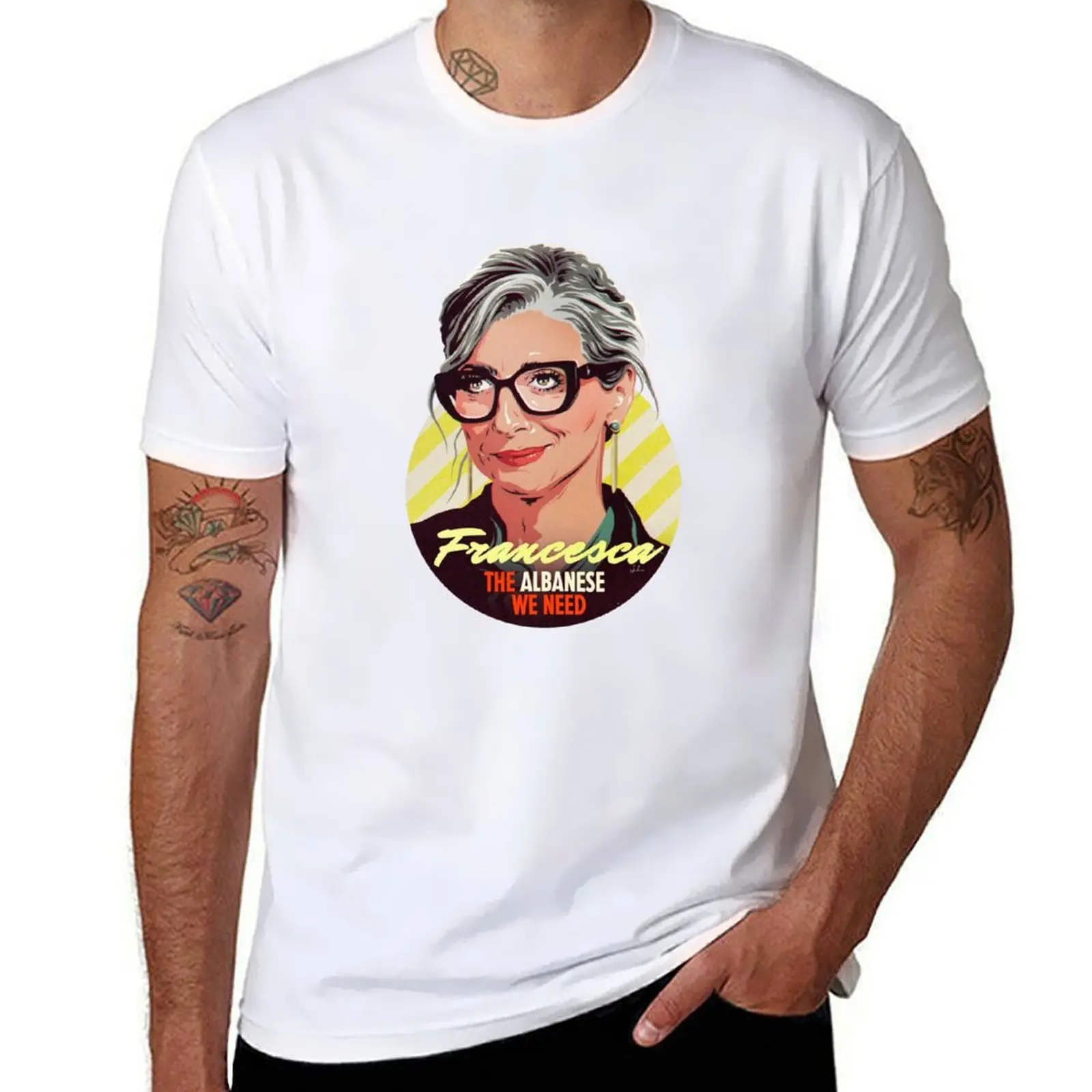 Camiseta ALBANESE FRANCESCA, camiseta con estampado personalizado, camiseta informal para hombre