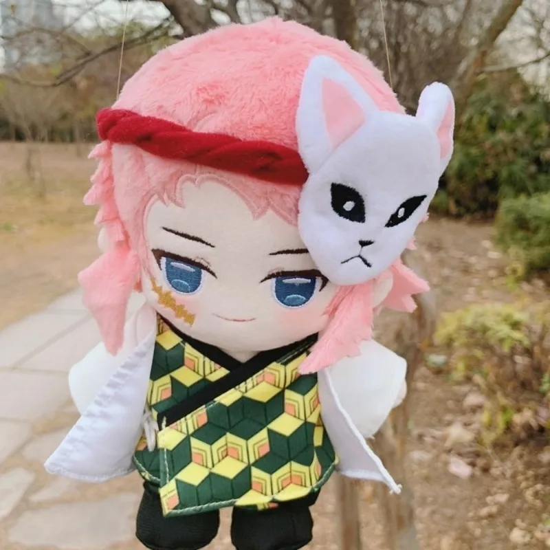 

20CM Attribute Anime Demon Slayer Sabito Girl Stuffed Toys Student Plush Doll Adorable Delicacy Furry Cotton Doll Xmas Gift