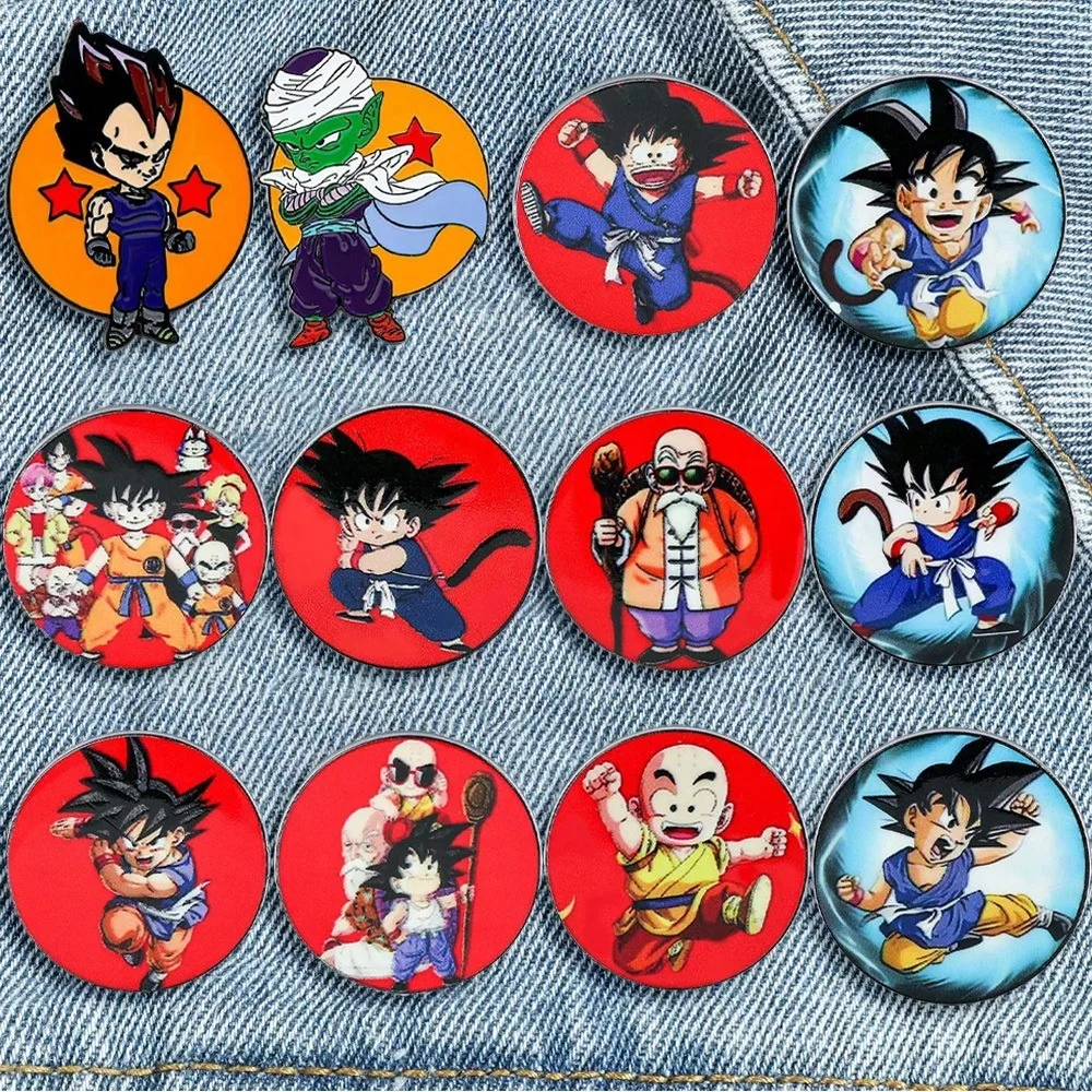 

12 Pcs Cartoon Anime Brooch Piccolo Master Roshi Kakarotto Party Enamel Pin Backpack Clothing Jewelry Metal Badge Accessories