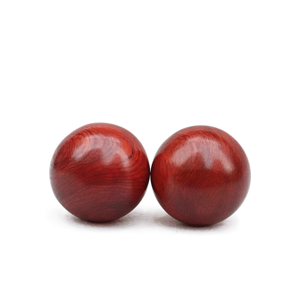 

2pcs 6Cm Wooden Hand Exercise Balls Durable Muscle Stretch Fitness Balls For Finger Strength Injury Recovery Gift For Elders