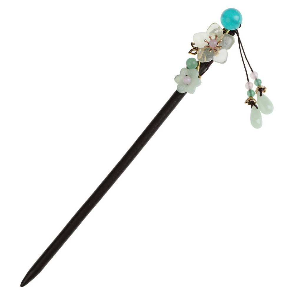 

Wooden Hairpin Retro Stick Vintage Lady Tassel Headdress Chopstick Long Hair Durable Lightweight Chinese Style