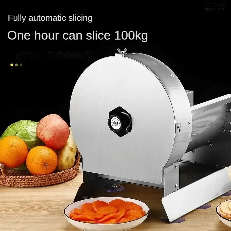 New slicing and shredding machine. For home use and commercial use. For potato and fruit. Hand crank. Thickened slicer.