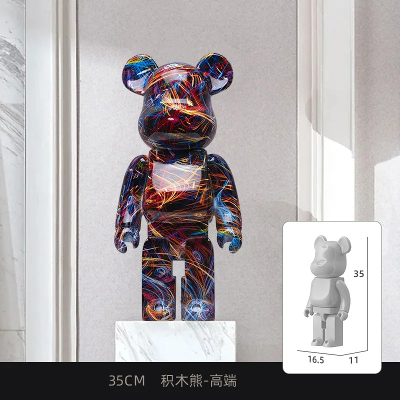 

35cm fashionable and colorful violent bear home decoration, living room entrance light luxury decoration