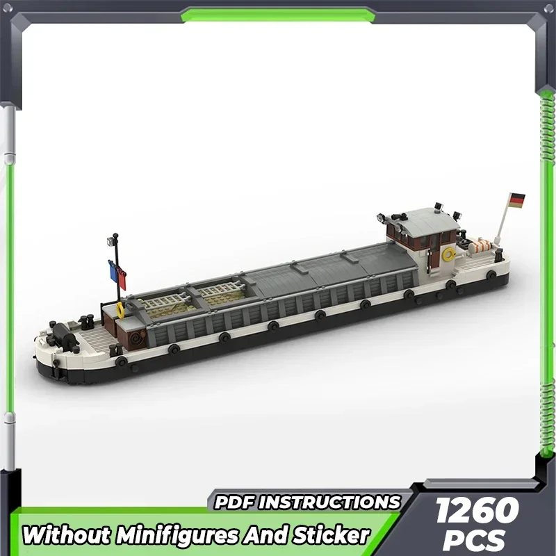 Moc Building Bricks Military Model Cargo Ship Model Harbor Barge Technology Modular Blocks Gifts Toys For Children DIY Assembly