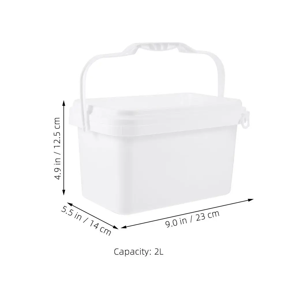 2Pcs Painting Bucket Plastic Paint Storage Container Portable Paint Can with Handle Lid Lightweight Pigment Bucket