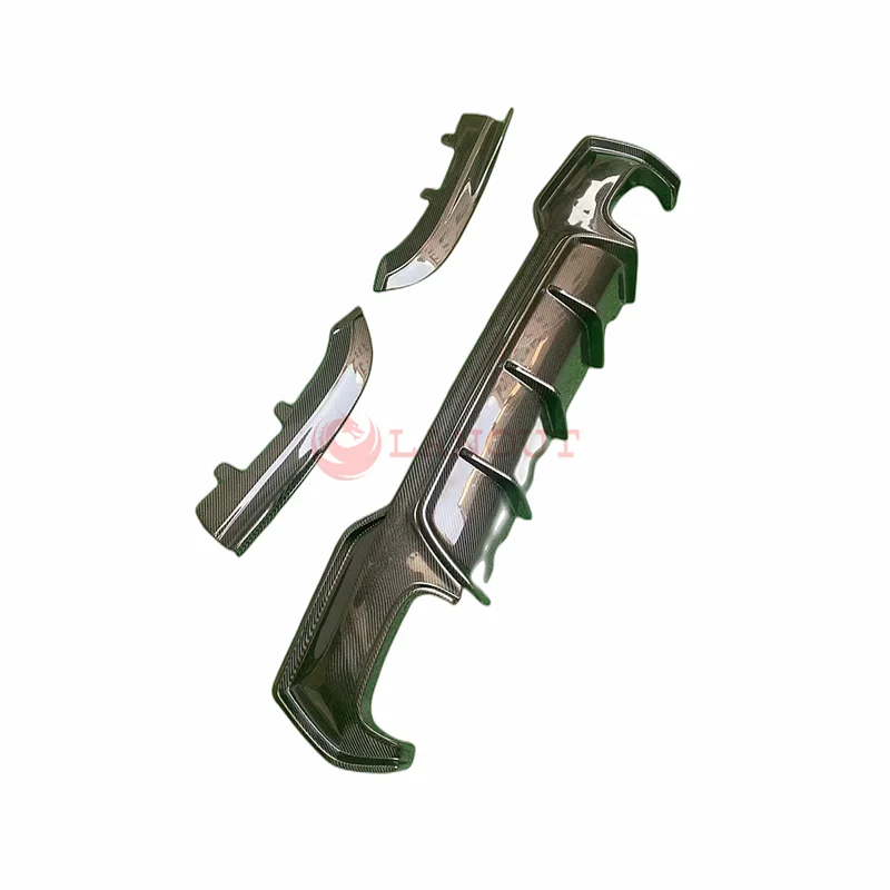 

3pcs 4 Exhaust Carbon Fiber G22 Rear Diffuser 425i Rear Diffuser for BMW 4 Series 2021-2022