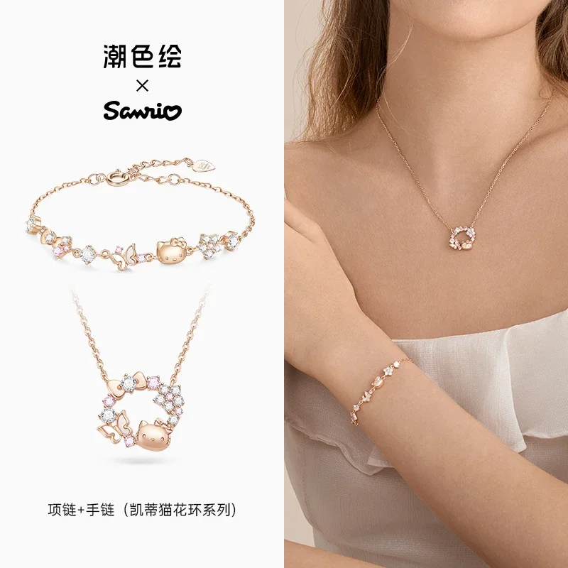 

Оригинальный браслет Tide Paint KT с бабочкой из стерлингового серебра для девочек, аксессуары в стиле аниме