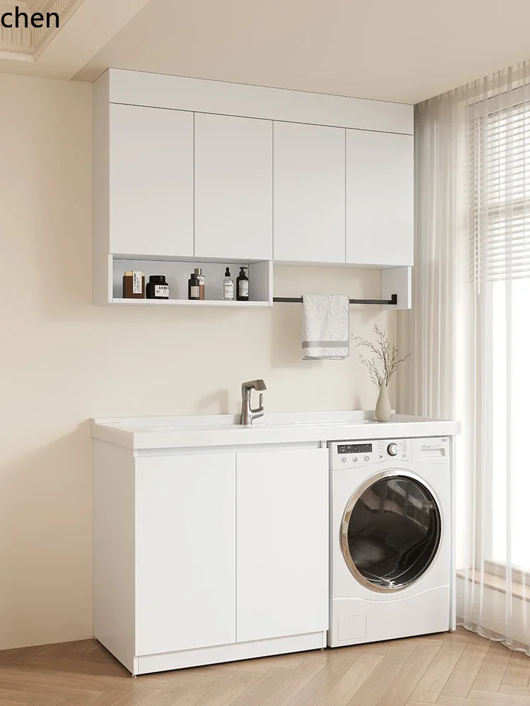 DSAHoneycomb Aluminum Balcony Washing Machine Combination  Integrated Cabinet Laundry Cabinet Companion No Scrubbing Board