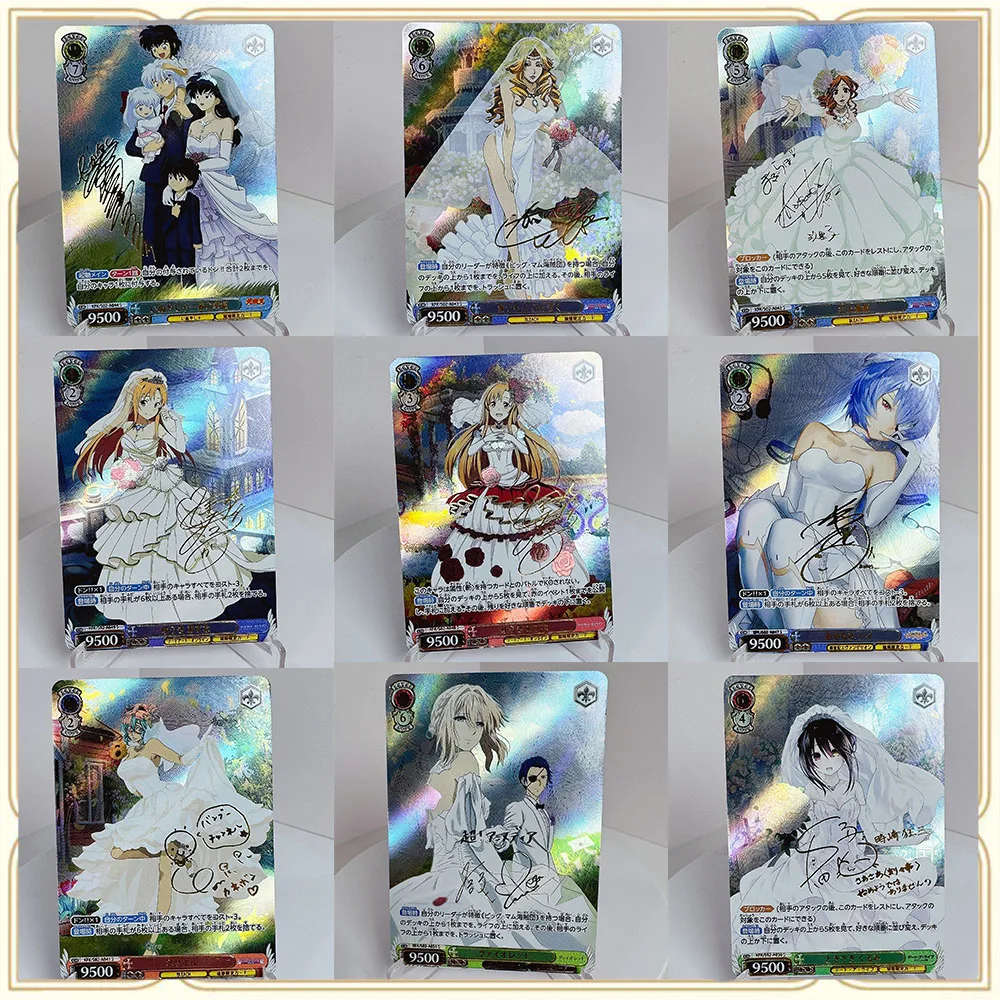 Anime Goddess Story DIY ACG Boy Games Toys Collectible Cards Birthday Gifts Board Game Tokisaki Kurumi Ayanami Rei Wedding Card