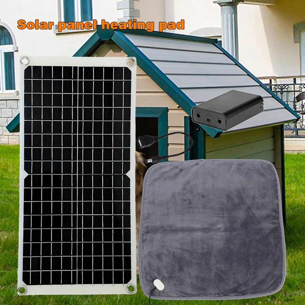 17W Monocrystalline Solar Panel Heating Pad Kit for Pet Warmth Outdoor Use 415x200x2.5mm 16V Open Circuit Voltage