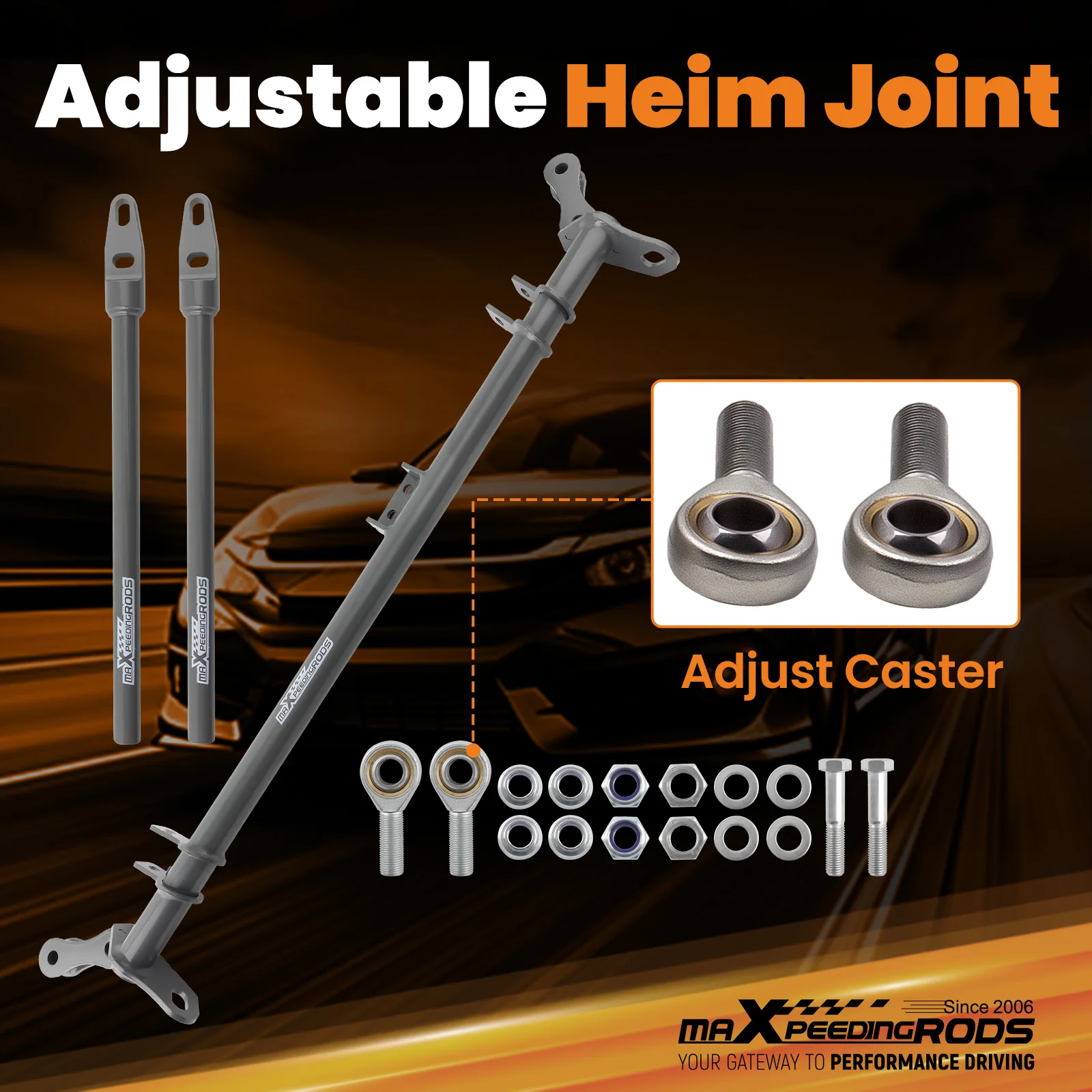 Honda Civic CRX 1988-1991용 서스펜션 전면 견인 제어 하부 타이 바