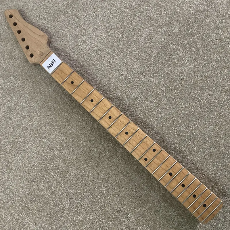 

JN381 Unfinished Electric Guitar Neck in Solid Maple Custom Order DIY Replace Guitar Parts Right Hand Version
