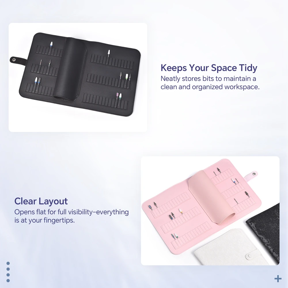 84-Positionen, zusammenklappbare Nagelbohrer-Tasche, tragbarer Halter, DIY-Nagelkunst-Werkzeugaufbewahrung, weiche Nagelbohrer-Taschen, Maniküre-Zubehör
