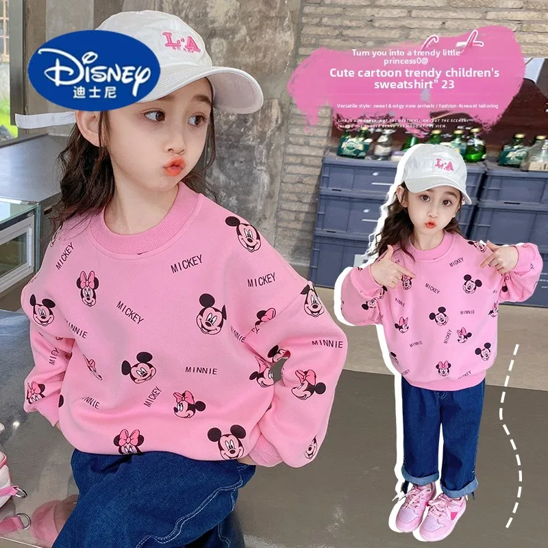 

Disney Girls' 2025 Spring Sweatshirt | Fashion Casual Round Neck Pullover for Baby & Toddler