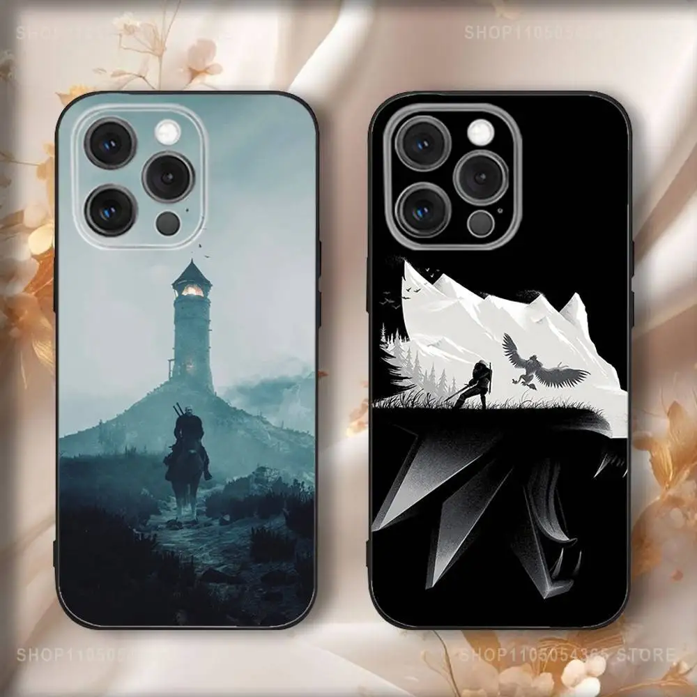 

Game The W-Witchers Phone Case For iPhone16,15,14,13,12,11,Pro,Max,Plus,X,XS,SE4,E,Mini,Soft Black Case