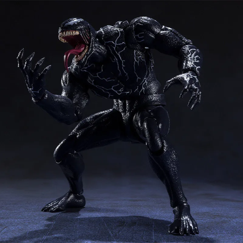 In Stock Avengers Shf Venom Ii Full Joint Movable Action Figure Collectible Model Desktop Decor Ornament For Adult Collection view 2