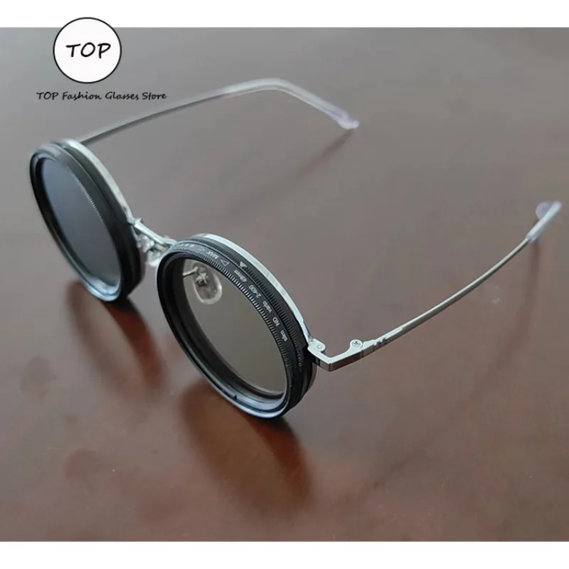 New Women's Sunglasses Pure Handmade Innovative Design ND Glasses 9 Speed Endless Adjustment Men's Personality Cool Glasses