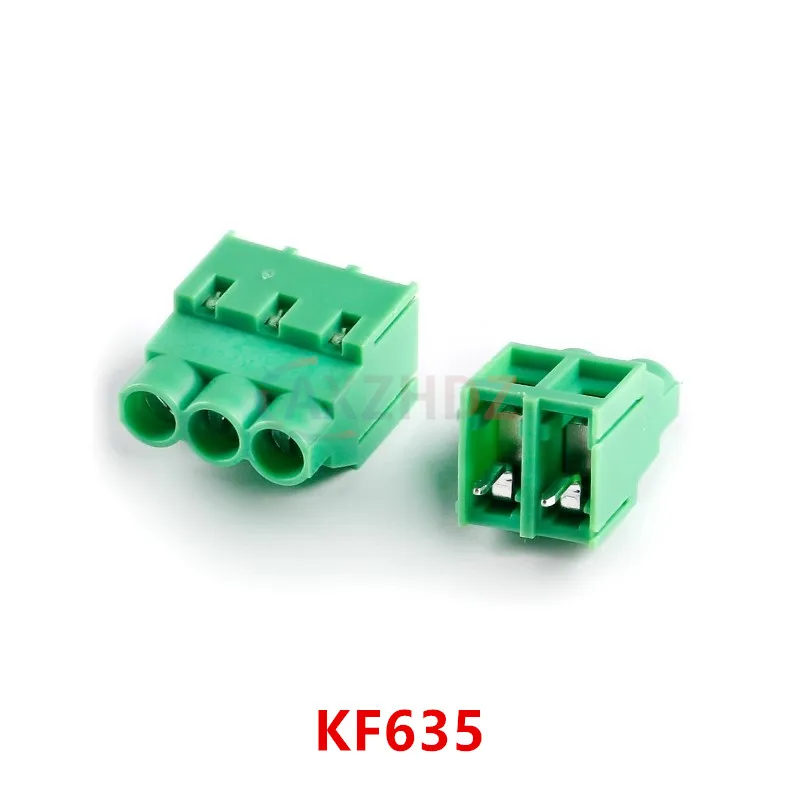 5Pcs Spacing 6.35MM 7.62MM 9.5MM Screw PCB Terminal Block Connector KF635 KF762 KF950 2Pin 3Pin 300V 30A Screw Terminal