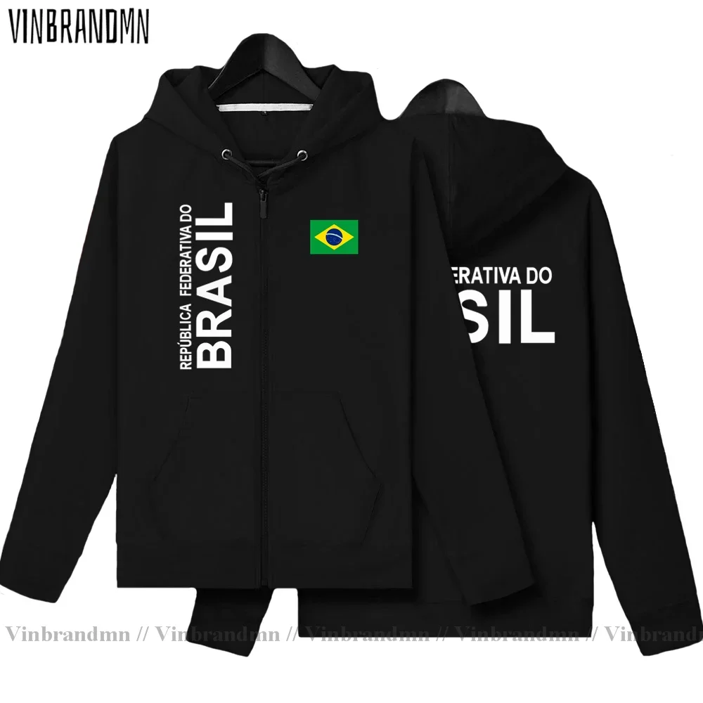 Brazil Brasil BRA Brazilian BR men zipper fleeces hoodies winter jerseys men jackets and nation clothes country sweatshirt coat