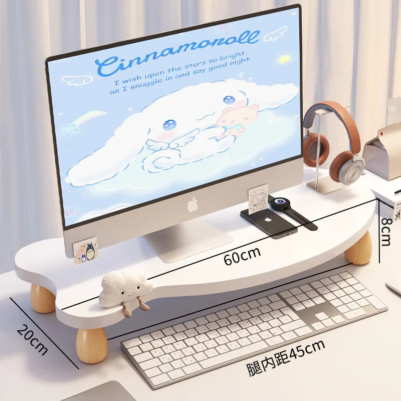 Adjustable Monitor Stand Riser, Computer Desk Shelf with Storage, Laptop Notebook Organizer for Home Office