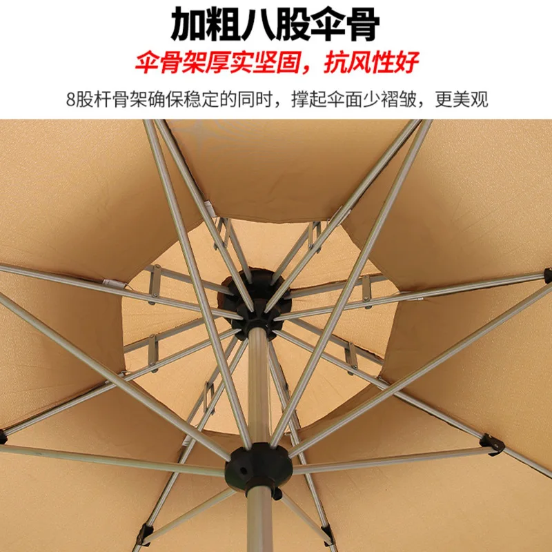 Folding central column umbrella beach camping stall commercial umbrella sun umbrella outdoor tables and chairs