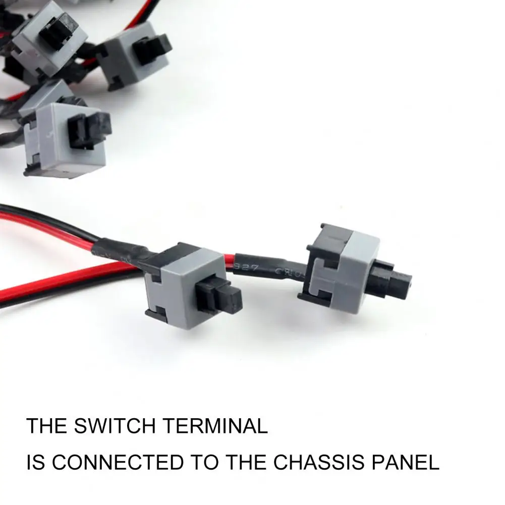 55cm Universal Power Line Motherboard Reset On/Off Button Replacement Switch Cable Switch Connector For Desktop PC Computers
