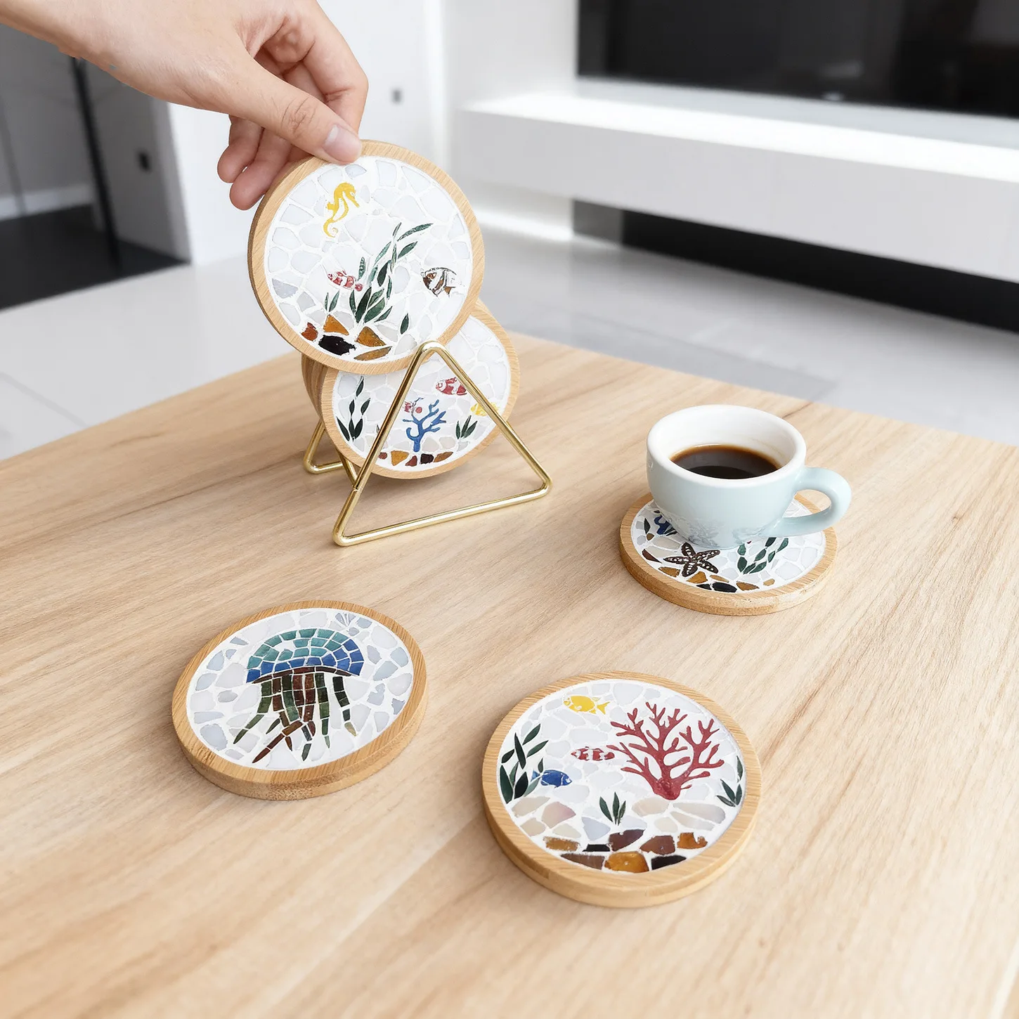 Mosaic Coaster DIY Handmade Ed - đánh giá và giá Kids Education Kit
