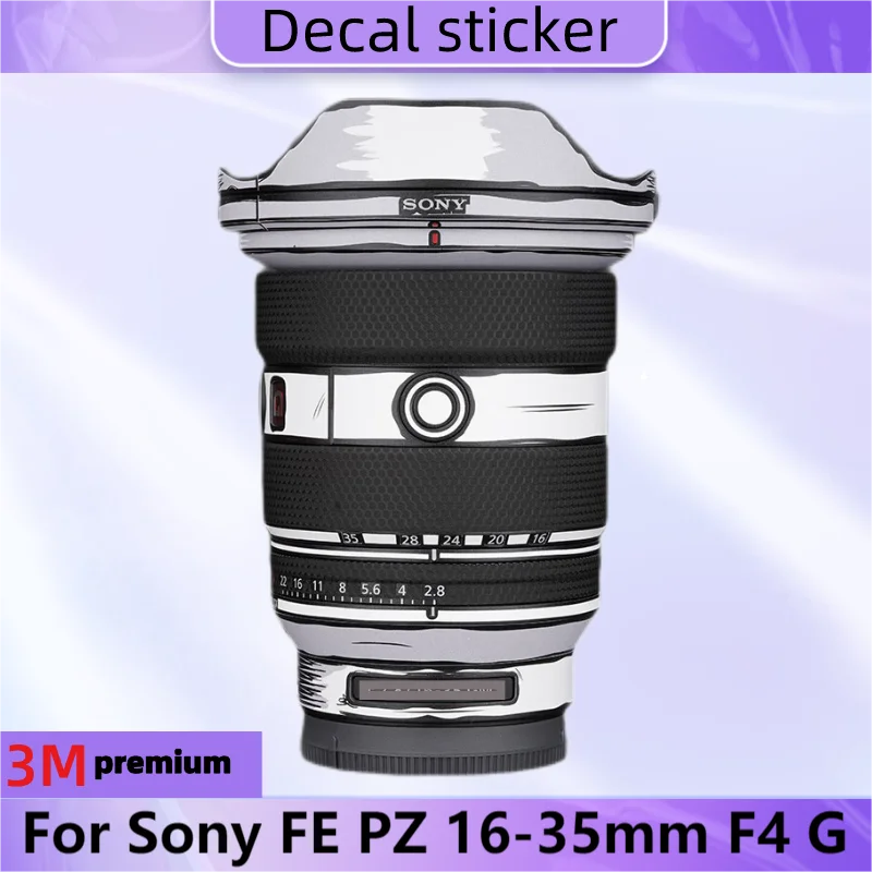 Stylized Decal Skin For Sony FE PZ 16-35mm F4 G Camera Lens Sticker Vinyl Wrap Anti-Scratch Film PZ16-35 16-35 F/4 F/4G F4G